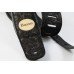 CORREIA BASSO 07CM BORDADO FLORAL PRETO VT SL 52