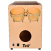CAJON NOBRETOK MARROM/NATURAL COM BONGO