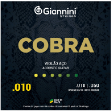ENC GIANNINI VIOLÃO AÇO 010-047 COBRA BRONZE 85/15 