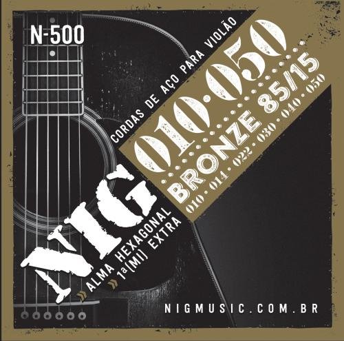 ENC NIG VIOLÃO AÇO 010-050 N500 BRONZE 85/15
