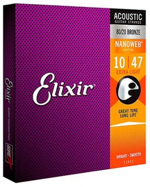 ENC ELIXIR VIOLÃO AÇO 010-047 80/20 NANOWEB 