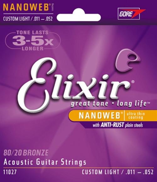 ENC ELIXIR VIOLÃO AÇO 011-052 80/20 NANOWEB 