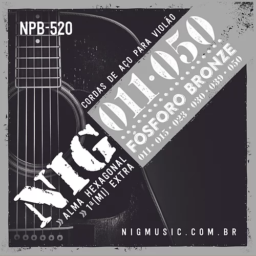 ENC NIG VIOLÃO AÇO 011-050 NPB520 FOSFORO BRONZE