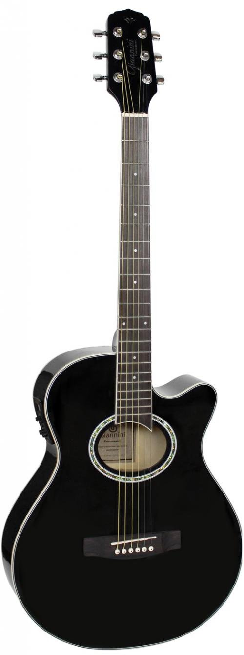 VIOLAO GIANNINI ELETROACUSTICO AÇO PRETO (GSF-1D CEQ BK)