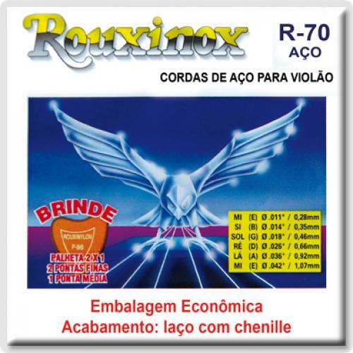 ENC ROUXINOL VIOLÃO AÇO 011-042 CHENILLE R70