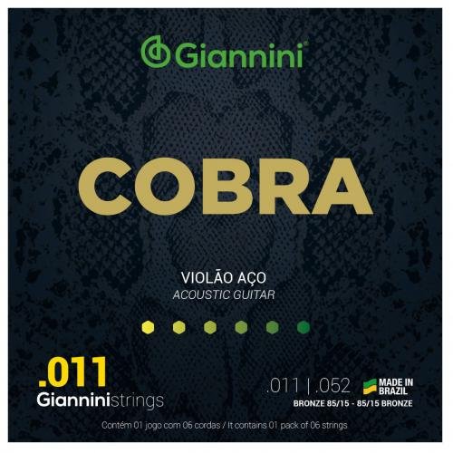 ENC GIANNINI COBRA VIOLÃO AÇO 011-52 85/15 GEEFLK