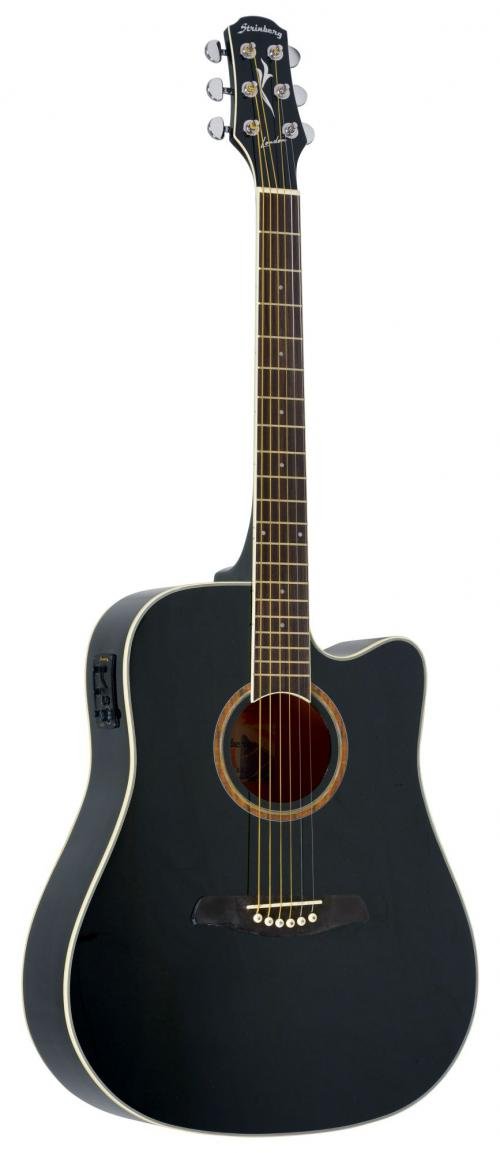VIOLÃO STRINBERG FOLK AÇO ELETROACUSTICO LONDON LE30 BK