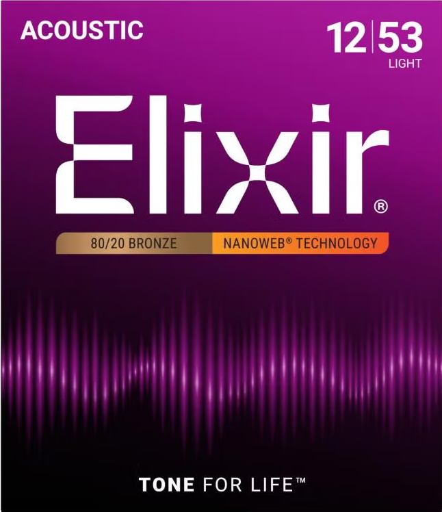 ENC ELIXIR VIOLÃO AÇO 012-053 80/20 NANOWEB 